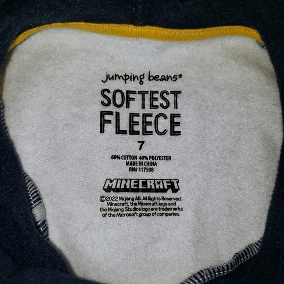 Boys 7 Jumping Beans Minecraft Raglan Graphic Hoodie - Picture 4 of 4